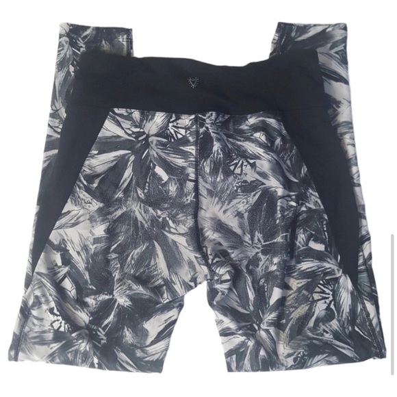 Betsy Johnson Performance 7/8 Ankle Black Gray White Leggings Size Small - Picture 8 of 8